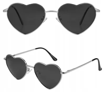 Produktbild von Theblogshop Sonnenbrille Damen Herzform Silber Polarisationsfilter UV400