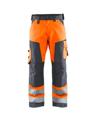 Produktbild von Blakläder® High Vis Arbeitshose ohne Nageltaschen High Vis 1566 1811 in div. Farben, Farbe:high vis rot/schwarz, Größe:64