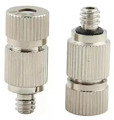 Obrázek produktu pro Balení 30 vysokotlakých rozstřikovacích trysek pro venkovní chladicí systémy, UNC 10/24, nerezová ocel s otvorem 0,3 mm, stříbrná barva