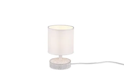 Zdjęcie produktu dla Lampa stołowa MARIE biała 1xE14x28W tkanina wym:20,5x13x13cm IP20 RL