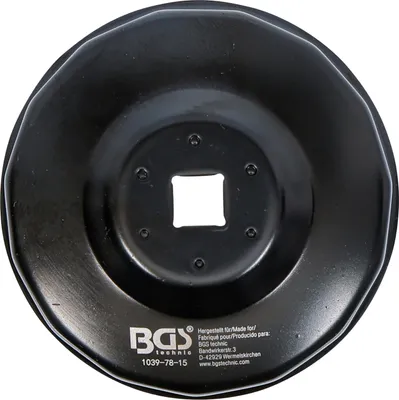 Produktbild von BGS 1039-78-15 Ölfilterkappe 78 mm x 15-kant