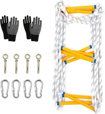 Produktbild von Tragbare Feuerleiter 5m Nylon für Erwachsene und Kinder