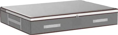 Produktbild von 4 Stück faltbare Unterbett-Aufbewahrungstaschen mit Deckeln - Große Aufbewahrungsboxen für unter das Bett mit Reißverschlüssen - Ideal für Kleidung, Bettwäsche und Decken - Organizer-Behälter mit transparentem Fenster und verstärktem Boden