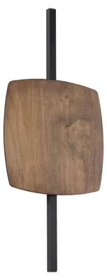Produktbild von LED Wandleuchte Metall Holz 55 cm hoch Braun länglich 3000 K 300 lm Modern Wandlampe