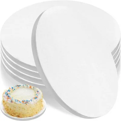 Produktbild von Runde Tortenplatten 12 mm x 25 cm - 5 Stück wiederverwendbare Cakeboards für Torten und Desserts