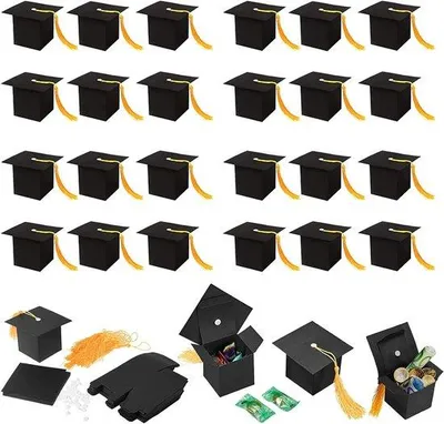 Immagine prodotto di 30 confezioni regalo per la laurea; scatole decorative per battesimi e compleanni