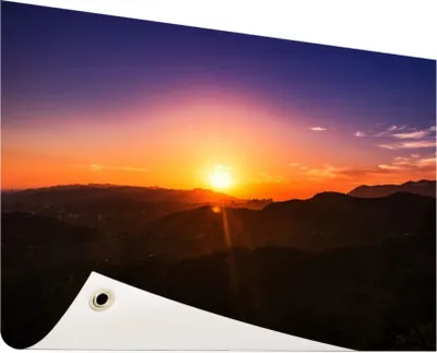 Produktbild von Gartenposter - 120x80 cm - Sonnenuntergang über Bergen  - Modernes Wandbilder - Natur