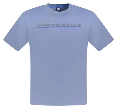 Produktbild von Herren Blaues Kurzarm T-Shirt mit Rundhalsausschnitt und Druck