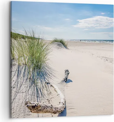Produktbild von Bild auf Leinwand - Leinwandbild - Einteilig - Mrzezyno Strand Meer - 60x60cm - Wand Bild - Wanddeko - Wandbilder - Leinwanddruck - Bilder - Wanddekoration - Leinwand bilder - Wandbild - AC60x60-4281