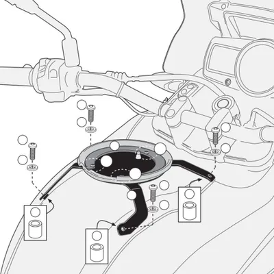 Immagine prodotto di Flangia serbatoio Tanklock/TanklockED GIVI BF19