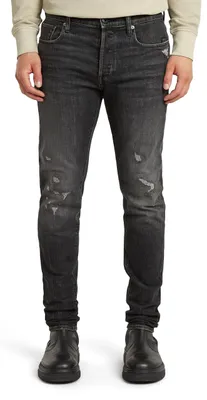 Produktbild von G-STAR Herren 3301 Slim Jeans, Blau (Worn in Black Metal Restored 51001-D497-H10