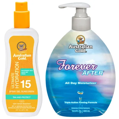 Obrázek produktu pro Australian Gold Gel ve spreji s filtrem SPF15 + Forever After 400 ml
