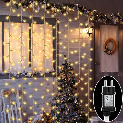 Obrázek produktu pro TolleTour 20M 200 LED víla světla teplá bílá 8 světelných režimů strana zahrada vnitřní venkovní dekorace vánoční osvětlení
