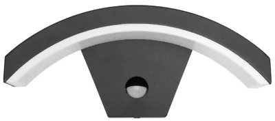 Produktbild von Ecolite Fassadenleuchte nach oben gebogen mit PIR-Sensor anthrazit Z1107/PIR-CR