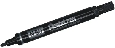 Produktbild von Pentel Permanentmarker N50-AE 2mm Metall konische Spitze sw