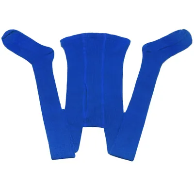 Produktbild von Herrenstrumpfhosen aus Baumwolle Rippe Royalblau Größe 46-48
