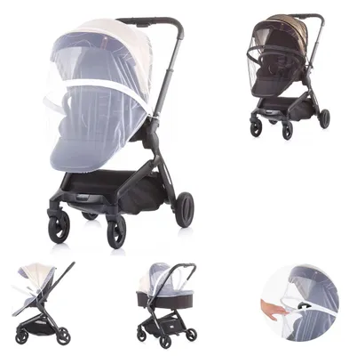 Produktbild von Chipolino Moskitonetz Lux, Insektenschutz, Kinderwagen, Buggy, Reißverschluss weiß