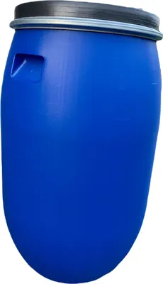 Obrázok produktu pre Sud so širokým hrdlom Sud na krmivo Sud na batožinu 120 litrov s kovovým krúžkom modrý