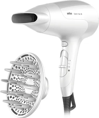 Produktbild von Braun Satin Hair 3, Weiß, Hängeschlaufe, 2000 W, 100 - 240 V, 690 g, 1 Stück(e)