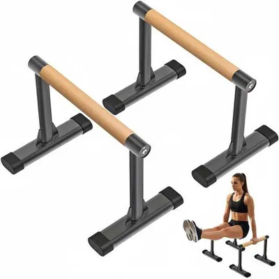 Produktbild von Paralletthalter, 30,5 cm - robuste Griffe - vielseitiges Fitnessgerät - ideal für Liegestütze