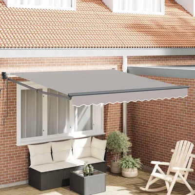 Image de Maison Exclusive - Store banne télescopique gris clair 300 x 250 x 165 cm