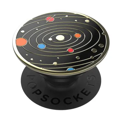 Produktbild von PopSockets Enamel Solar Flare, E-Buchleser, Handy/Smartphone, Tablet/UMPC, Passive Halterung, Auto, Drinnen, Draußen, Schwarz, Gold