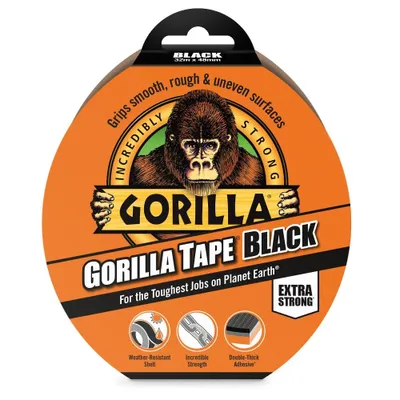Obrázek produktu pro Lepidlo Gorilla - Lepicí páska Gorilla černá 48 mm x 32 m