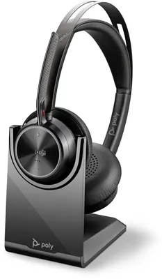 Produktbild von HP Poly Voyager Focus 2 USB-C-C-Headset, für Microsoft Teams , + USB-C/A-Adapter +Ladestation, Kabellos, Büro/Callcenter, 175 g, Kopfhörer, Schwarz