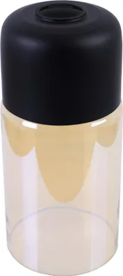 Image de Abat-jour Oslo couleur miel tube 32 cm – abat-jour en verre élégant pour un éclairage chaleureux de la pièce