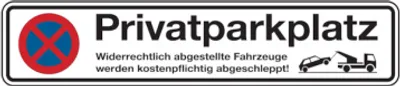 Produktbild von Dreifke® Parkverbotsschild, Privatparkplatz, Widerrechtlich abgestellte Fahrz...