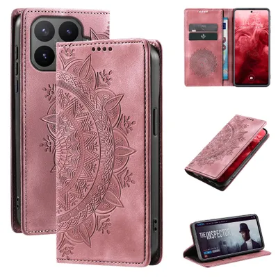 Produktbild von Mandala Handyhülle für Xiaomi 17T RFID Schutz Klapphülle Case Cover Design Schutzhülle Farbe: Rosa