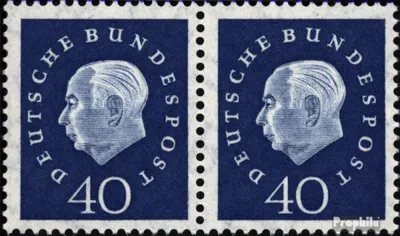 Produktbild von Briefmarken BRD (BR.Deutschland) 1959 Mi 305wP waagerechtes Paar postfrisch Heuss