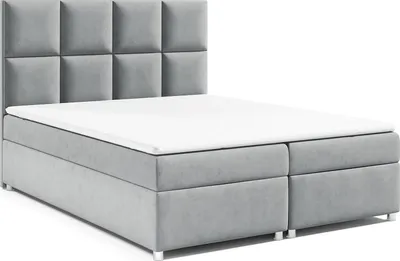 Produktbild von Best for Home Boxspringbett mit Bettkasten Trinity K-2 Bonellfederkern inkl. Topper, mit Lieferung, Aufbau & Entsorgung 140x200-Grau