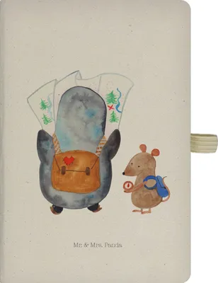 Produktbild von Mr. & Mrs. Panda Tagebuch Pinguin & Maus Wanderer - Transparent - Geschenk, Reisetagebuch, Wandern, Pinguine, Kladde, notizbuch, Journal, Abenteuer, a5 buch