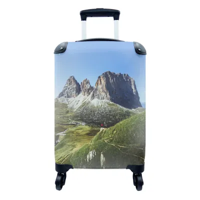 Obrázek produktu pro Kufr Příruční zavazadlo na kolečkách Malý cestovní kufr na 4 kolečkách Dolomity - Léto - Itálie - Velikost kabiny < 55x40x23 cm a 55x40x20 cm -