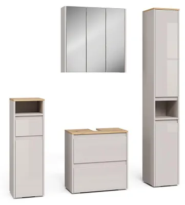 Imagen del producto de Conjunto de muebles de baño Vicco Majest Cachemira 4 piezas, Model 59155