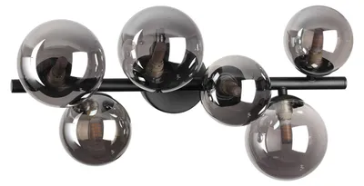 Produktbild von Zeitgenössische Deckenleuchte Perlage Metall Schwarz 6 Lichter G9 15W 3000K Ip20