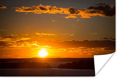 Produktbild von MuchoWow® Poster Sonnenuntergang mit Wolken 30x20 cm - Plakate - Print