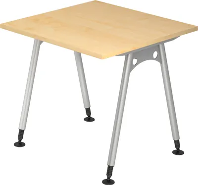 Produktbild von bümö Schreibtisch Serie-A - Nachbildung Ahorn, Größe:  80 x 80 cm