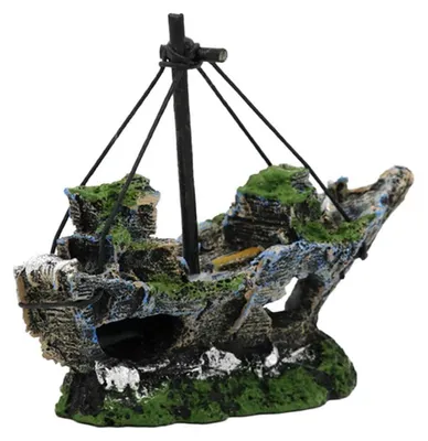 Obrázok produktu pre Dekorácia do akvária: Loď, pirátska loď, potopená loď, ornament