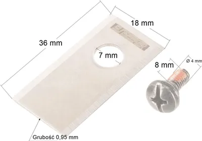 Zdjęcie produktu dla Nóż + śrubka Cedrus C-MOW seria M/ L kpl 30 80201457-01/KPL/30