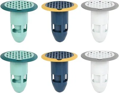 Produktbild von Silikon-Afvoerputjes-Set, 6-teilig, Universal, für Bad, Küche und WC