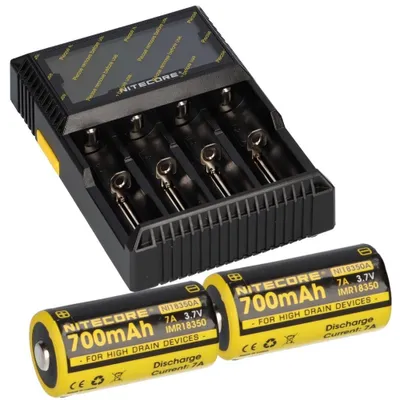 Obrázek produktu pro Sada Nitecore D4 nabíječka + 2x Nitecore 18350 Li-Ion baterie