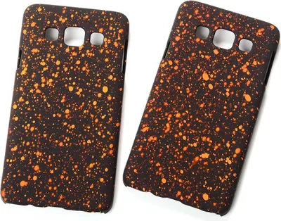Produktbild von Handy Hülle Schutz Case Bumper Schale für Samsung Galaxy A3 2015 3D Sterne Orange