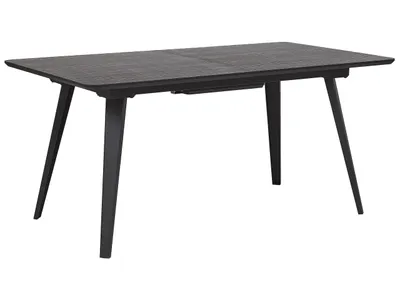 Obrázek produktu pro BELIANI Jídelní stůl černý rozkládací 160/200 cm 8místný moderní styl kuchyně jídelna