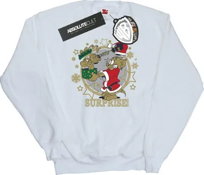 Produktbild von Tom And Jerry - "Christmas Surprise" Sweatshirt für Damen BI11678 (XXL) (Weiß)
