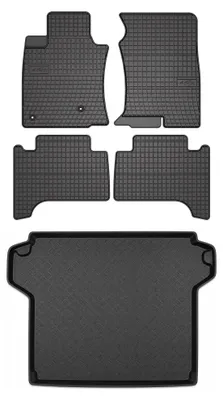 Produktbild von Gummimatten + Kofferraumwanne für Toyota Land Cruiser J150 2009- (5-Türer) – Schwarz, passgenau – Wielganizator SolidPRO