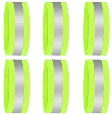 Produktbild von 6 Stück Reflektierendes Armband & Knöchel, Elastische Sicherheit Armbänder Reflektorband Reflexband für Running Bike, Hund, Walking, Joggen, Radfahren - 35 * 4 cm