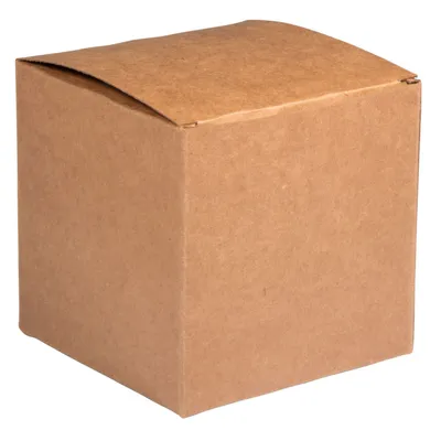Zdjęcie produktu dla Składane pudełko - kwadratowe - Kraft - 10 x 10 x 10 cm