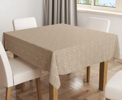 Imagen del producto de Mantel de hule tejido por metros - Geométrico Marrón 42029-1